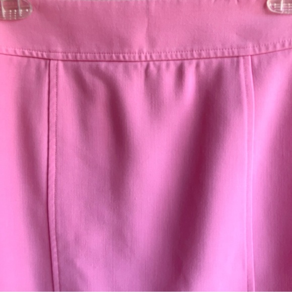 Loft Pink Pencil Skirt Size 00 Petite Barbie Bubblegum Spring Office Midi Preppy - Picture 4 of 10